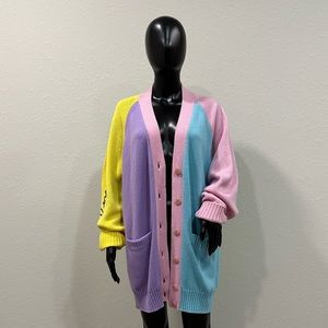 VERSACE Color-Blocked Cardigan